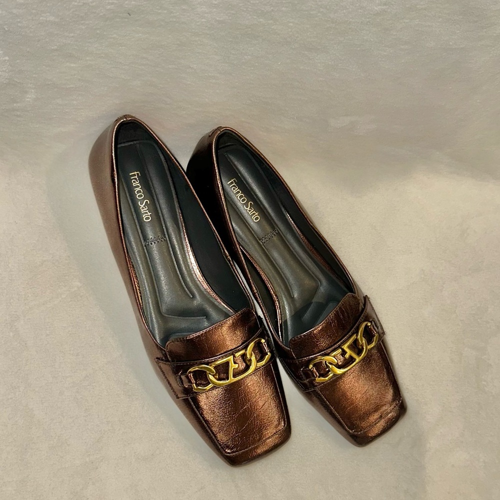 Franco Sarto Tiari Slip On loafer size 9 metallic - Picture 2 of 14